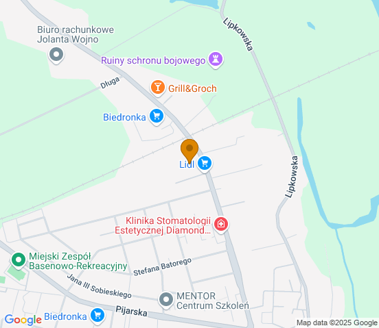 Mapa dojazdu do hurtowni motoryzacyjnej w miejscowości Góra Kalwaria
