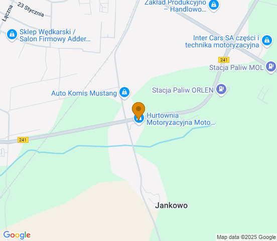 Mapa dojazdu do hurtowni motoryzacyjnej w miejscowości Wągrowiec