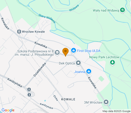 Mapa dojazdu do warsztatu samochodowego w miejscowości Wrocław