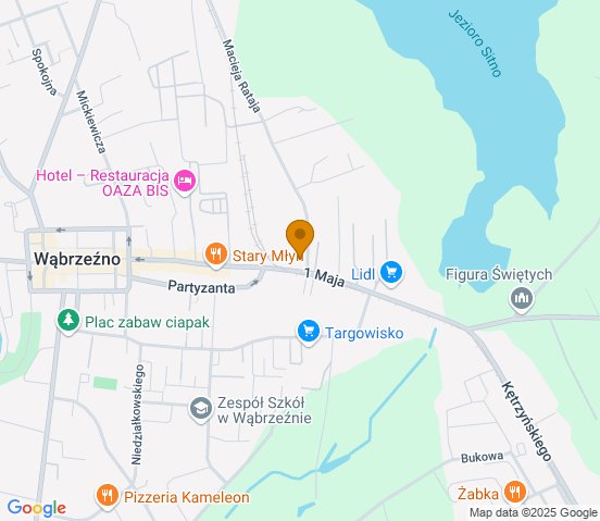 Mapa dojazdu do warsztatu samochodowego w miejscowości Wąbrzeźno