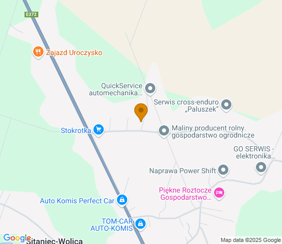 Mapa dojazdu do warsztatu samochodowego w miejscowości Zamość