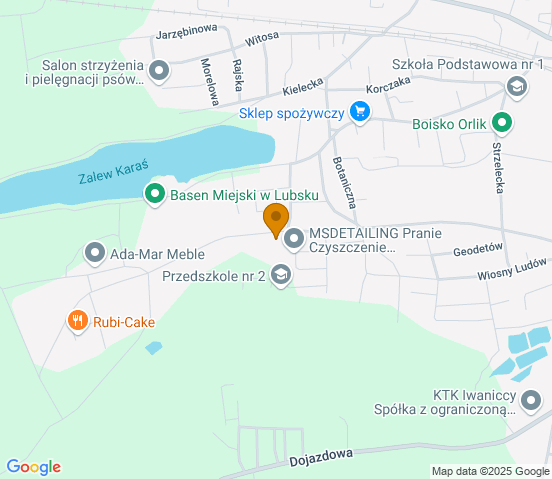 Mapa dojazdu do warsztatu samochodowego w miejscowości Lubsko