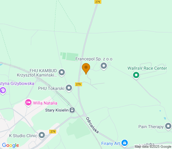 Mapa dojazdu do warsztatu samochodowego w miejscowości Stary Kisielin