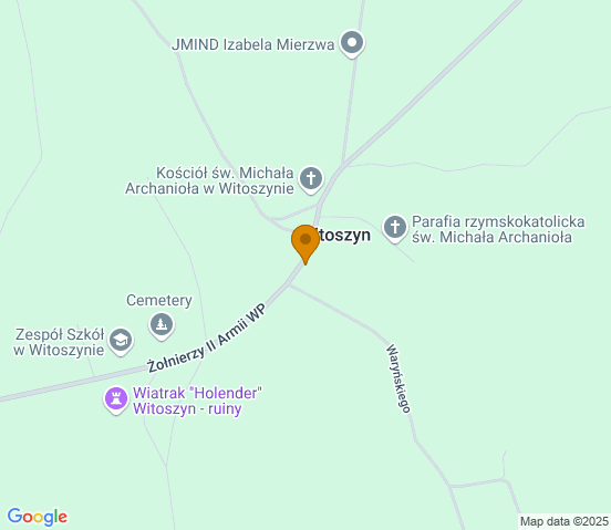 Mapa dojazdu do warsztatu samochodowego w miejscowości Witoszyn, Wymiarki