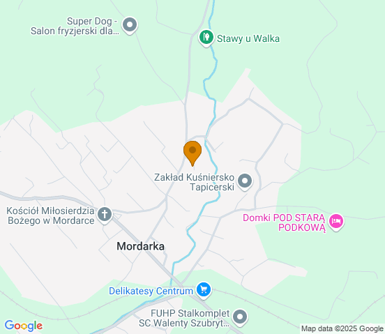 Mapa dojazdu do warsztatu samochodowego w miejscowości Limanowa