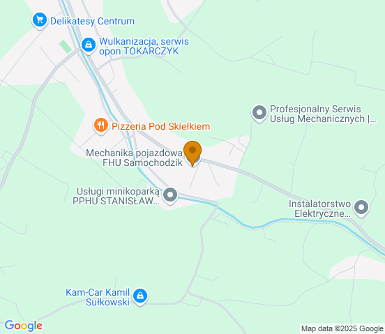 Mapa dojazdu do warsztatu samochodowego w miejscowości Łukowica