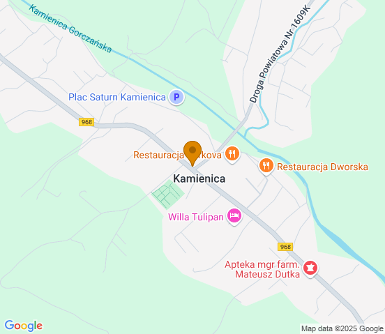 Mapa dojazdu do warsztatu samochodowego w miejscowości Szczawa