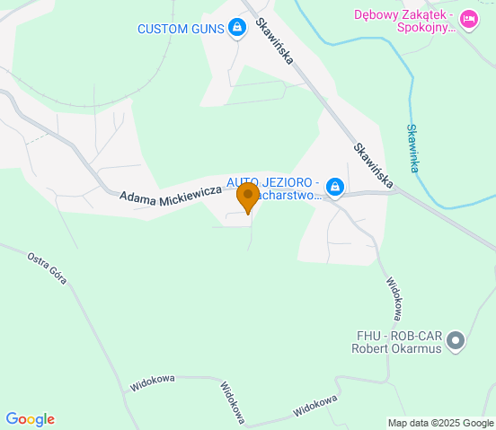Mapa dojazdu do warsztatu samochodowego w miejscowości Wola Radziszowska