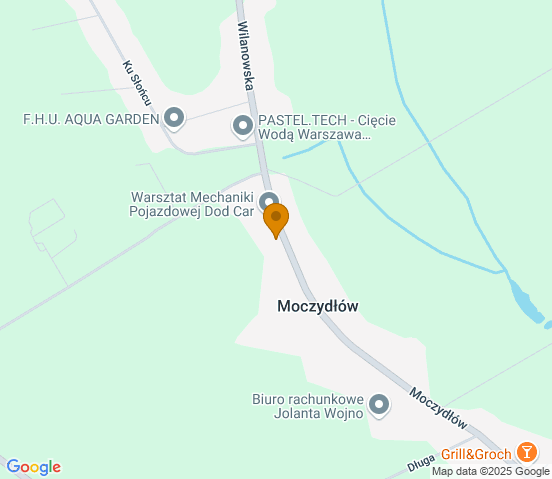 Mapa dojazdu do warsztatu samochodowego w miejscowości Góra Kalwaria