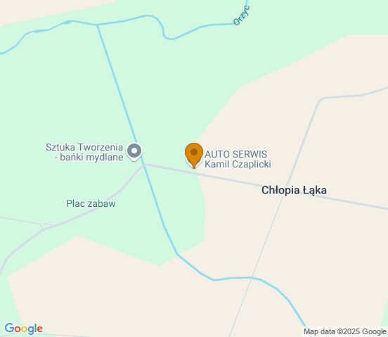 Mapa dojazdu do warsztatu samochodowego w miejscowości Krasnosielc