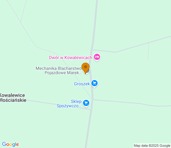 Mapa dojazdu do warsztatu samochodowego w miejscowości Świercze