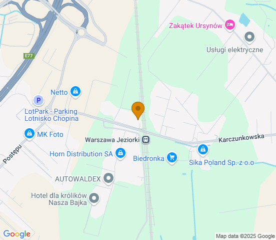 Mapa dojazdu do warsztatu samochodowego w miejscowości Warszawa Ursynów