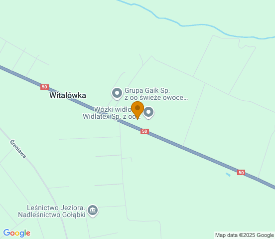 Mapa dojazdu do warsztatu samochodowego w miejscowości Witalówka