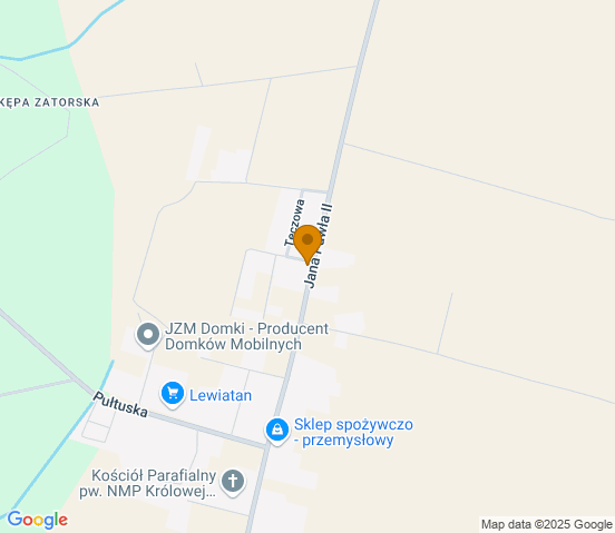Mapa dojazdu do warsztatu samochodowego w miejscowości Zatory