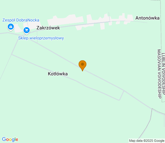 Mapa dojazdu do warsztatu samochodowego w miejscowości Żelechów