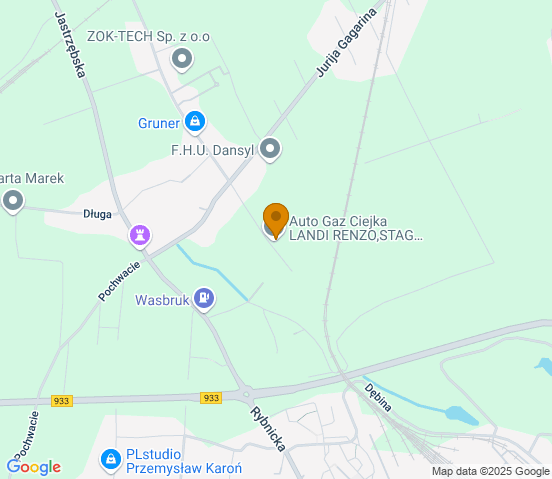 Mapa dojazdu do warsztatu samochodowego w miejscowości Jastrzębie-Zdrój