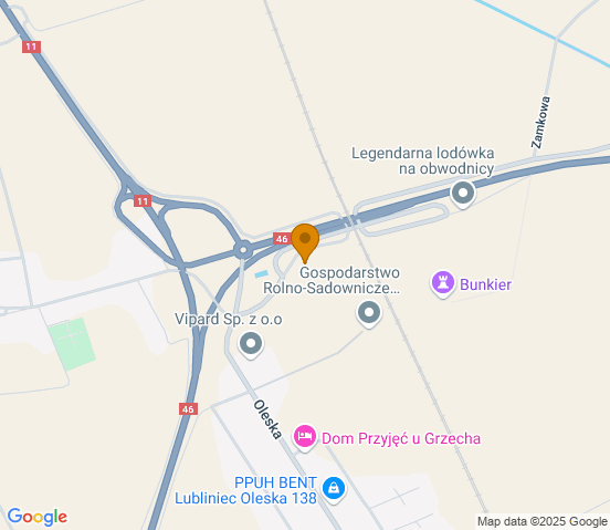 Mapa dojazdu do warsztatu samochodowego w miejscowości Lubecko