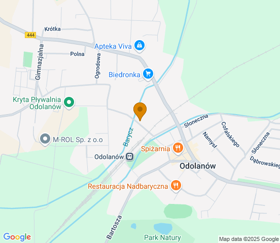 Mapa dojazdu do warsztatu samochodowego w miejscowości Odolanów