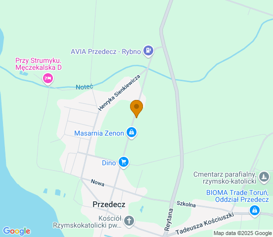 Mapa dojazdu do warsztatu samochodowego w miejscowości Przedecz